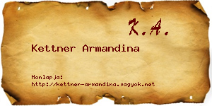 Kettner Armandina névjegykártya